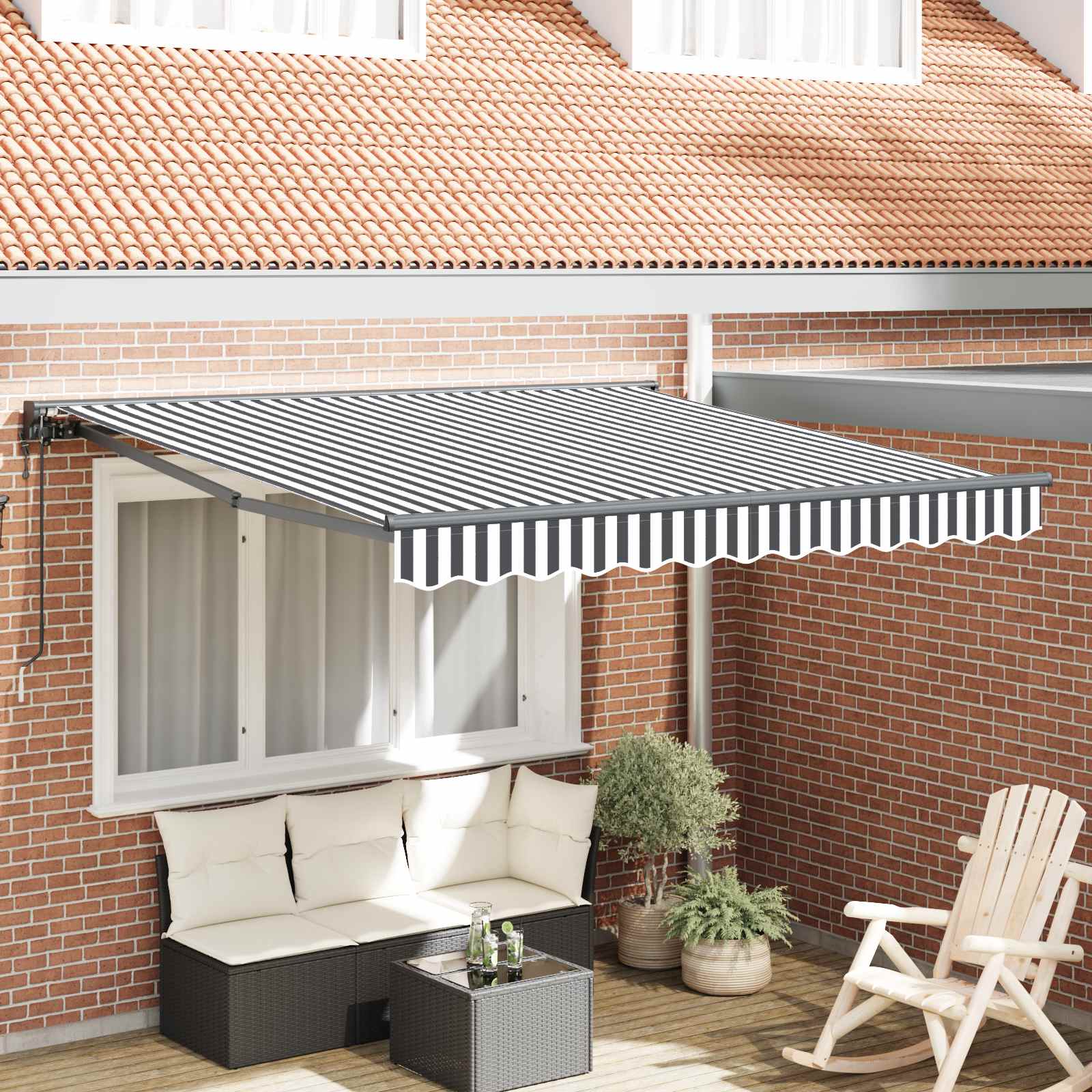 Struttura della tenda Antracite e Bianco 350 x 250 cm
