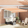 Tenda retrattile Giallo e Arancione 350 x 250 cm Poliestere