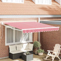 Tenda retrattile Rosso e Bianco 350 x 250 cm