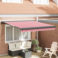 Tenda retrattile Rosso e Bianco 350 x 250 x 165 cm