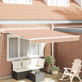 Tenda retrattile Multicolore 350 x 250 cm Tessuto e Alluminio