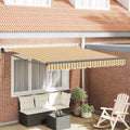 Tenda retrattile Multicolore 350 x 250 cm Poliestere e Metallo