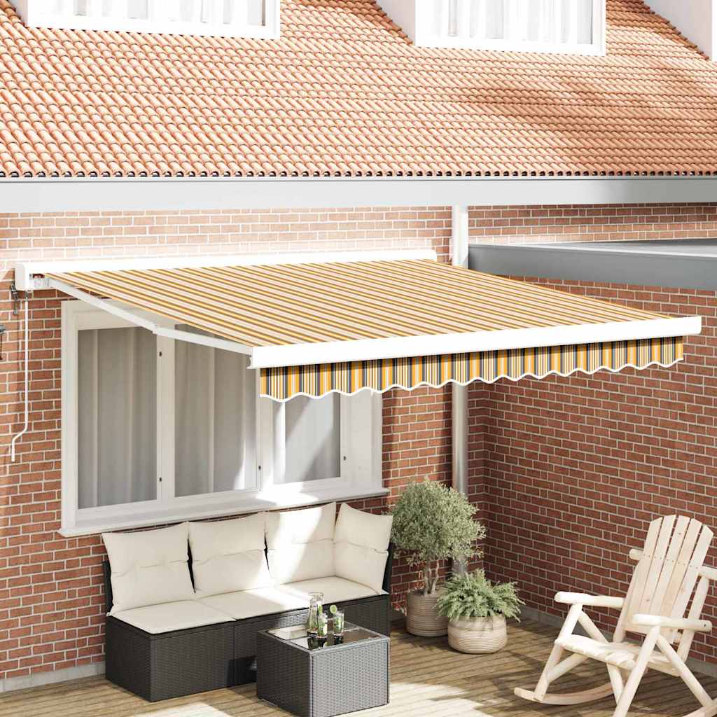 Tenda retrattile Multicolore 350 x 250 cm Tessuto e Metallo