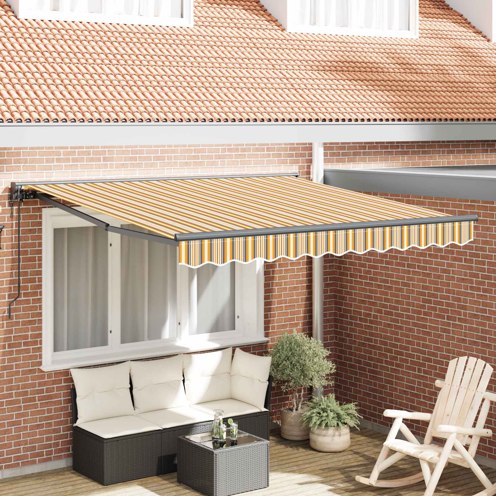 Struttura della tenda Giallo e Grigio 350 x 250 cm