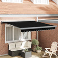 Tenda retrattile Nero 350 x 250 x 165 cm Tessuto e Metallo