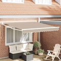 Tenda retrattile Beige 350 x 250 cm 100% Poliestere e Alluminio