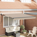 Tenda retrattile Beige 350 x 250 cm 100% Poliestere e Alluminio
