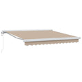Tenda retrattile Beige 350 x 250 x 165 cm Tessuto e Metallo
