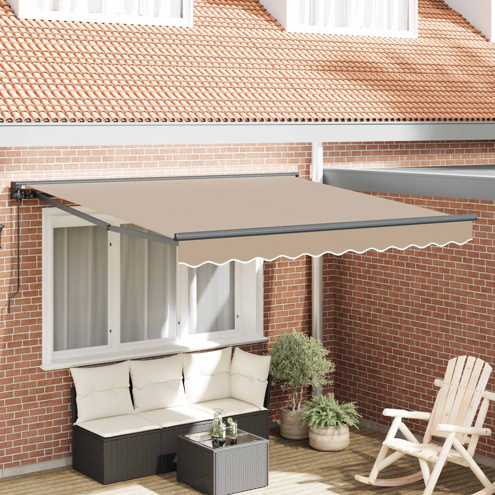 Struttura della tenda Beige 350 x 250 cm
