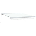 Tenda retrattile Bianco 350 x 250 cm Tela e Alluminio
