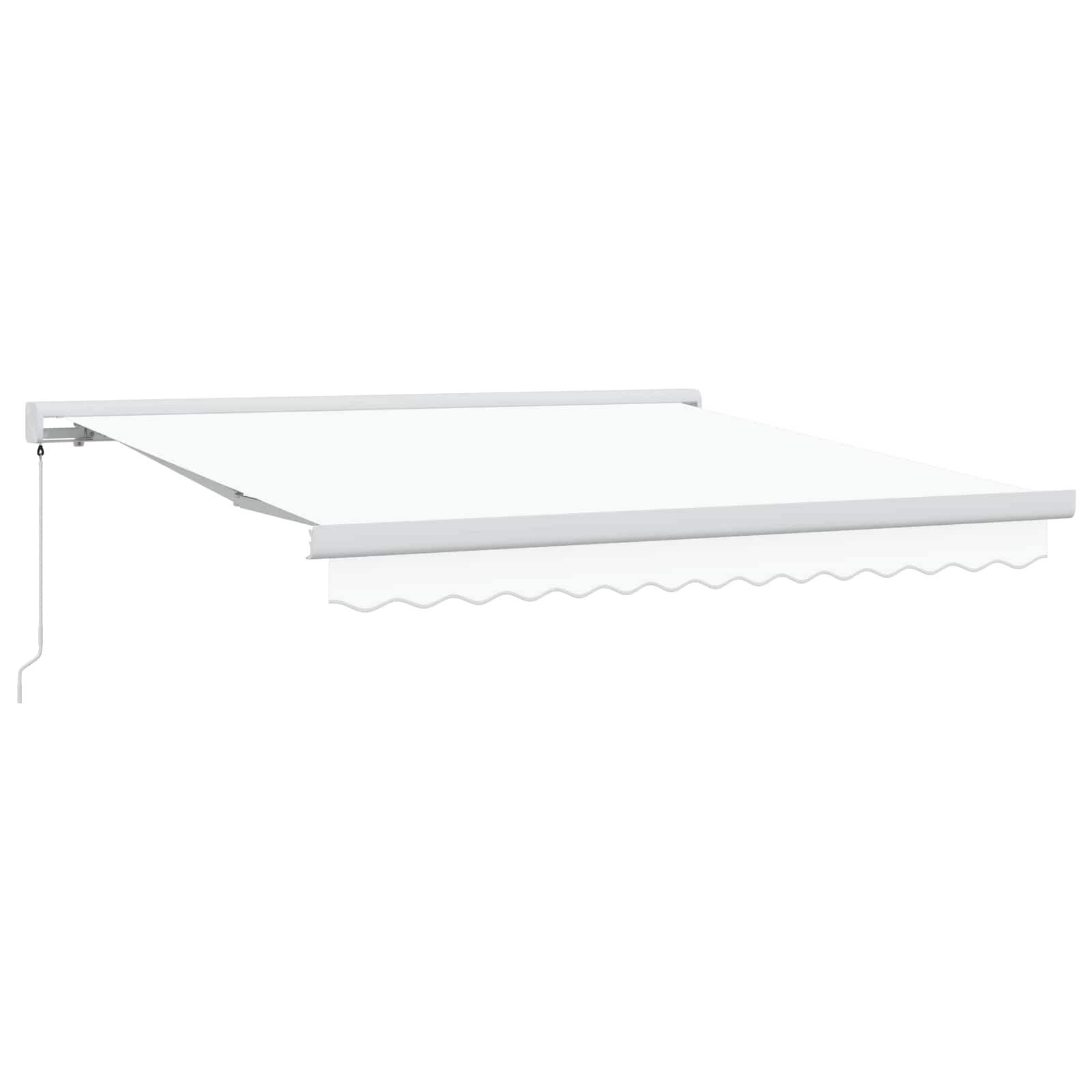 Tenda retrattile Bianco 350 x 250 cm Tela e Alluminio