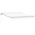 Tenda retrattile Bianco 350 x 250 x 165 cm Tessuto e Metallo