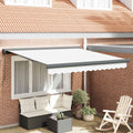 Tenda retrattile Bianco 350 x 250 cm Tela e Alluminio