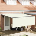 Tenda retrattile Crema 400 × 300 cm Poliestere e Alluminio