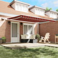 Tenda retrattile arancione e marrone 400 × 300 cm