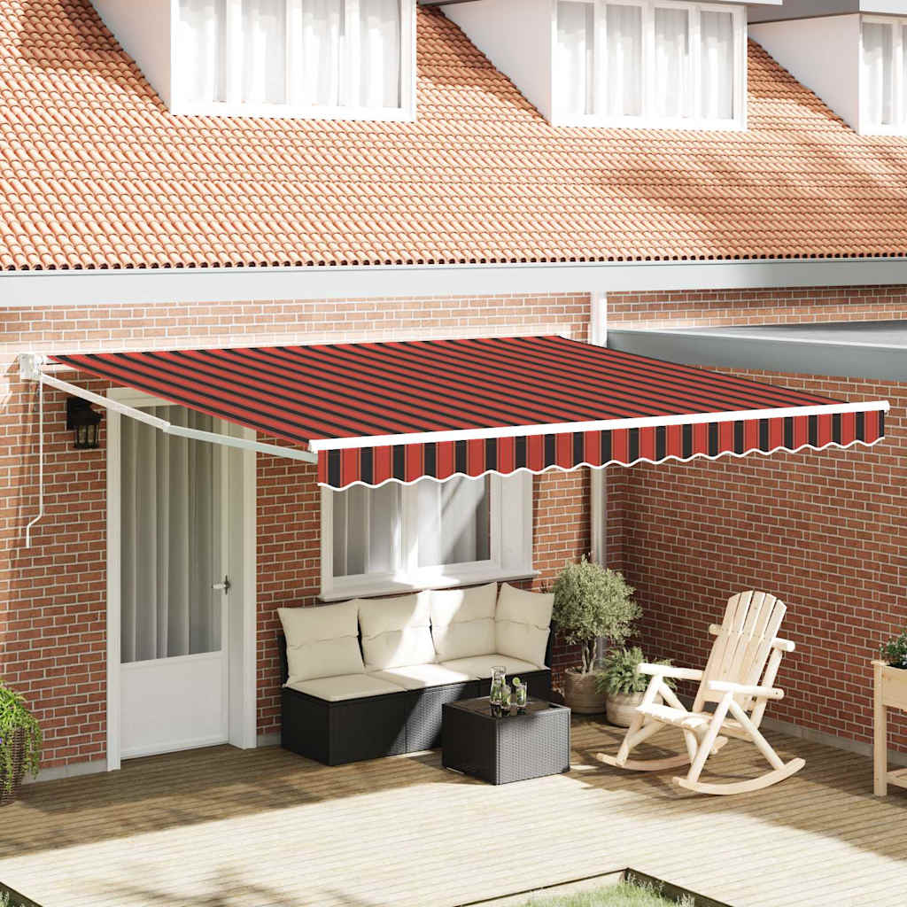 Tenda retrattile Arancione e Marrone 400 × 300 cm