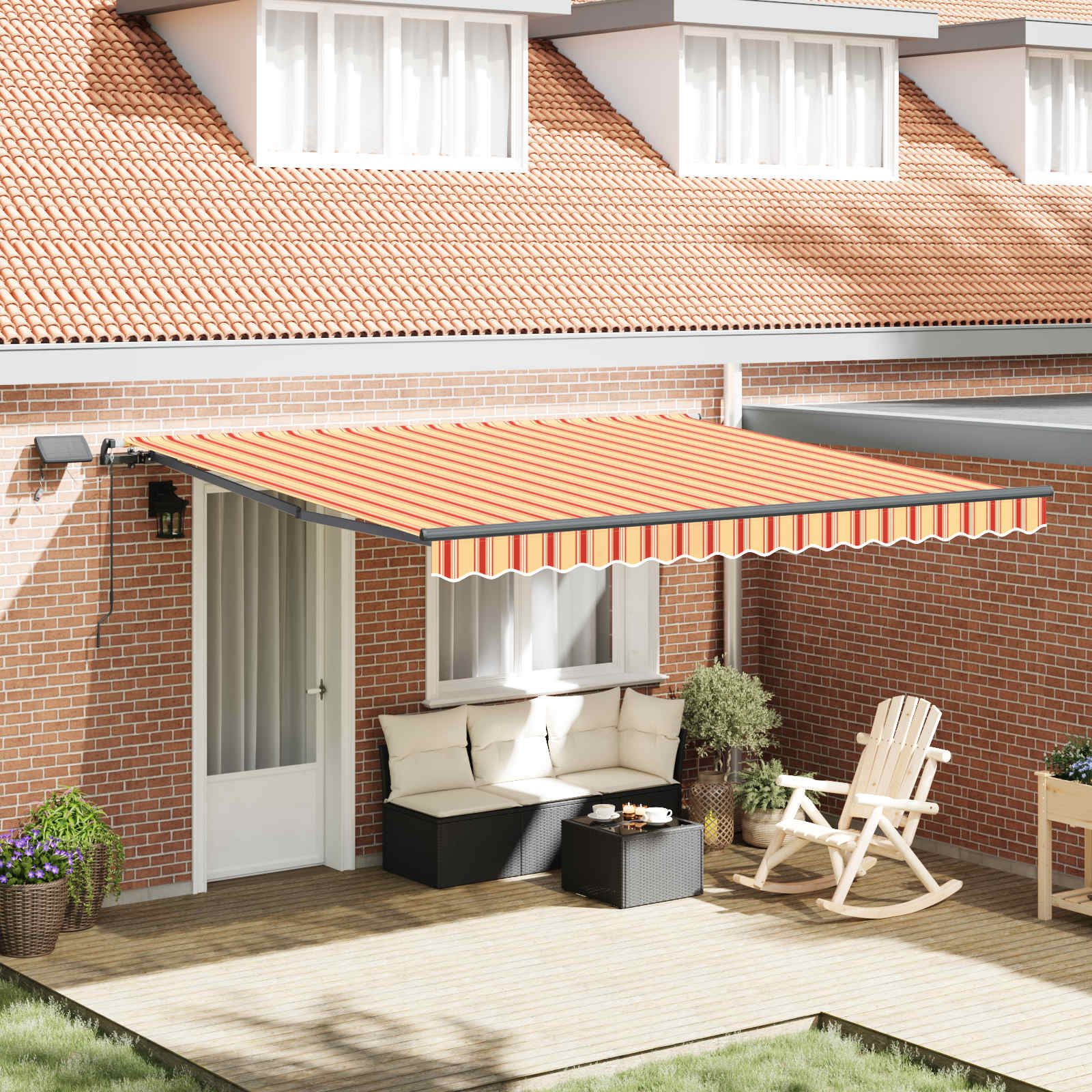 Tenda retrattile Giallo e Arancione 400 × 300 cm