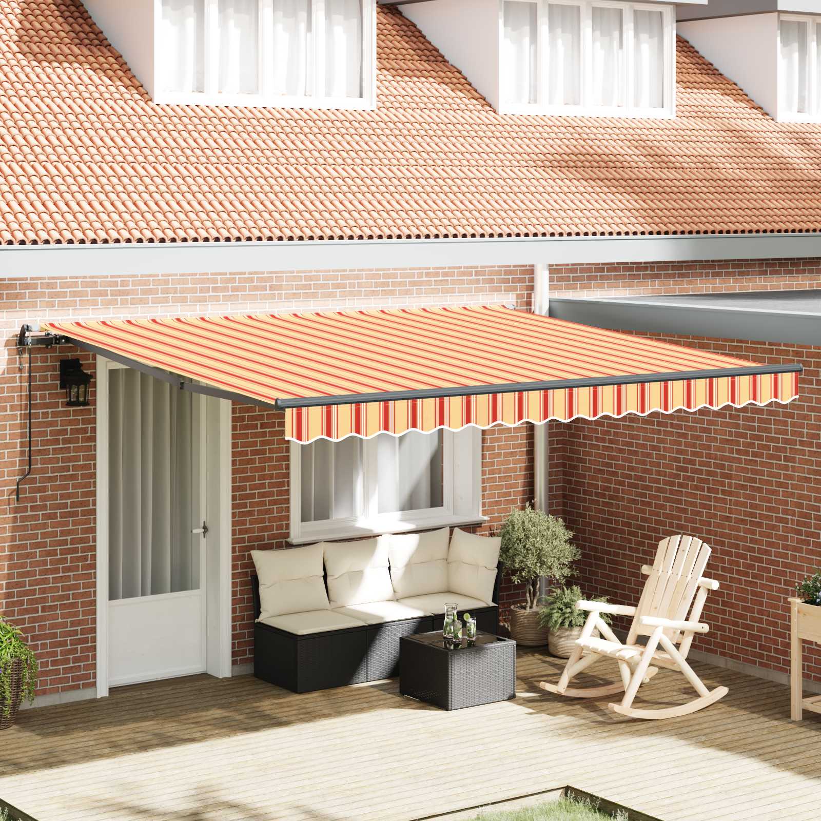 Tenda retrattile Giallo e Arancione 400 × 300 cm