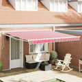 Tenda retrattile Rosso e Bianco 400 × 300 cm