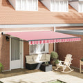 Tenda retrattile Rosso e Bianco 400 × 300 cm