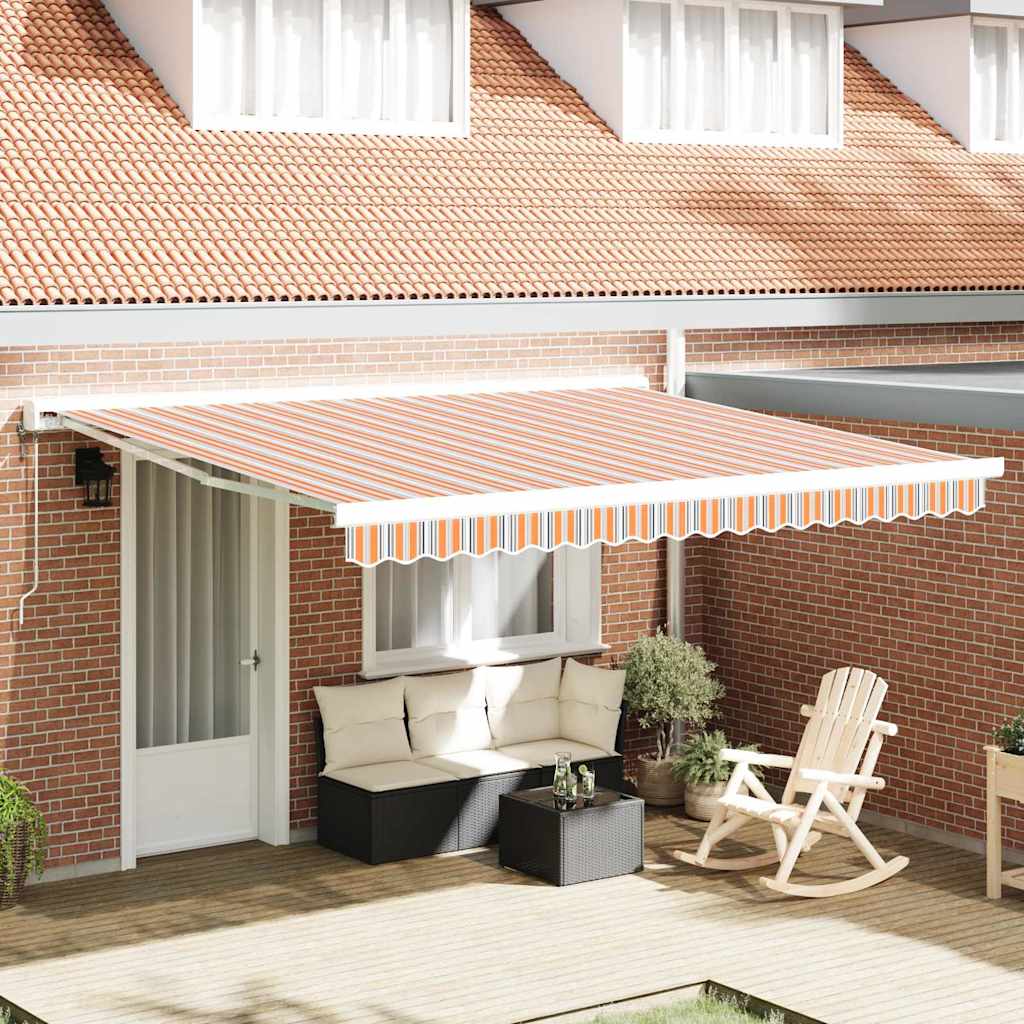 Tenda retrattile Multicolore 400 × 300 cm Tessuto e Metallo