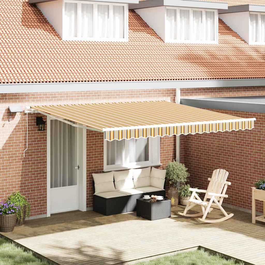 Tenda retrattile Multicolore 400 × 300 cm Tessuto e Alluminio