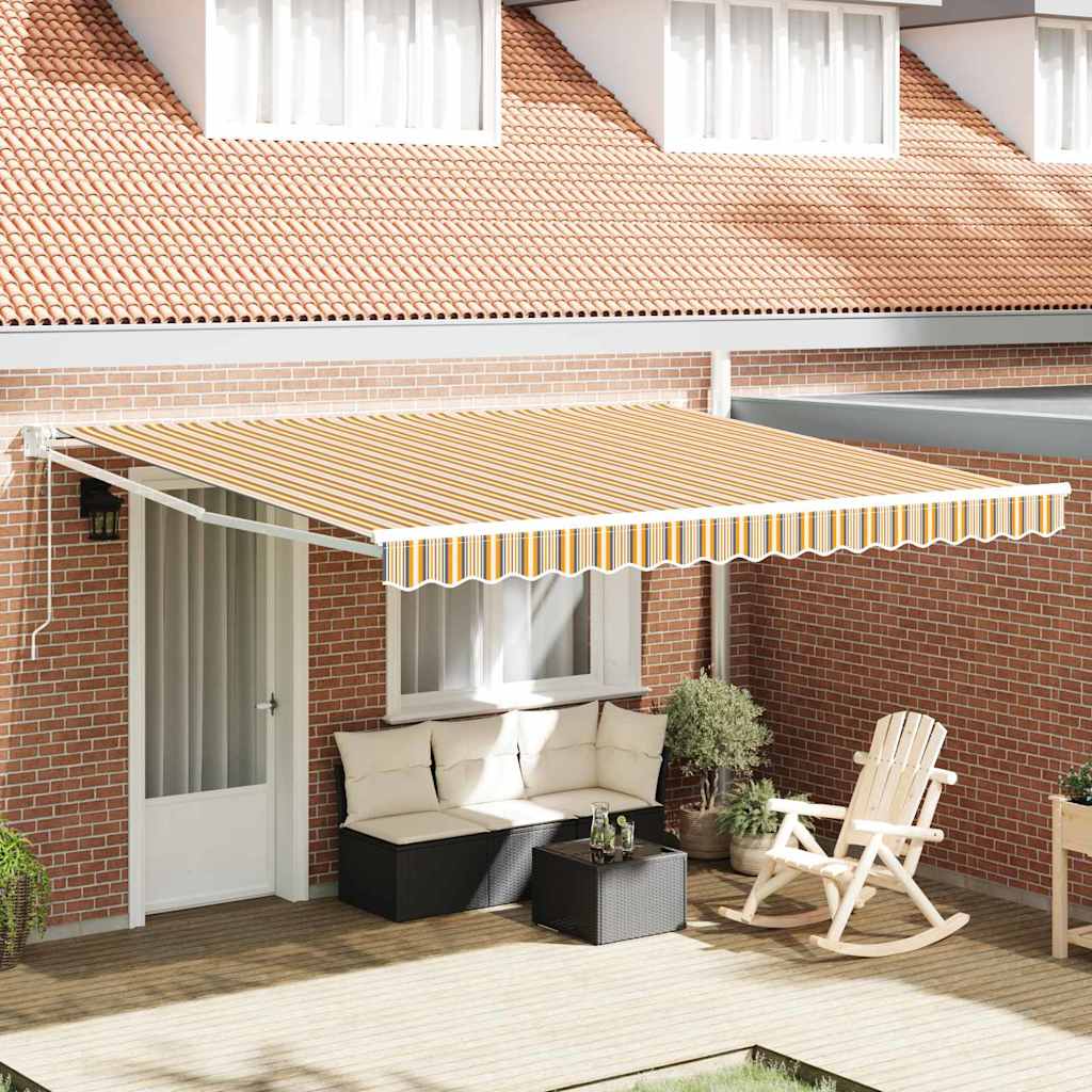 Tenda retrattile Multicolore 400 × 300 cm Poliestere e Metallo