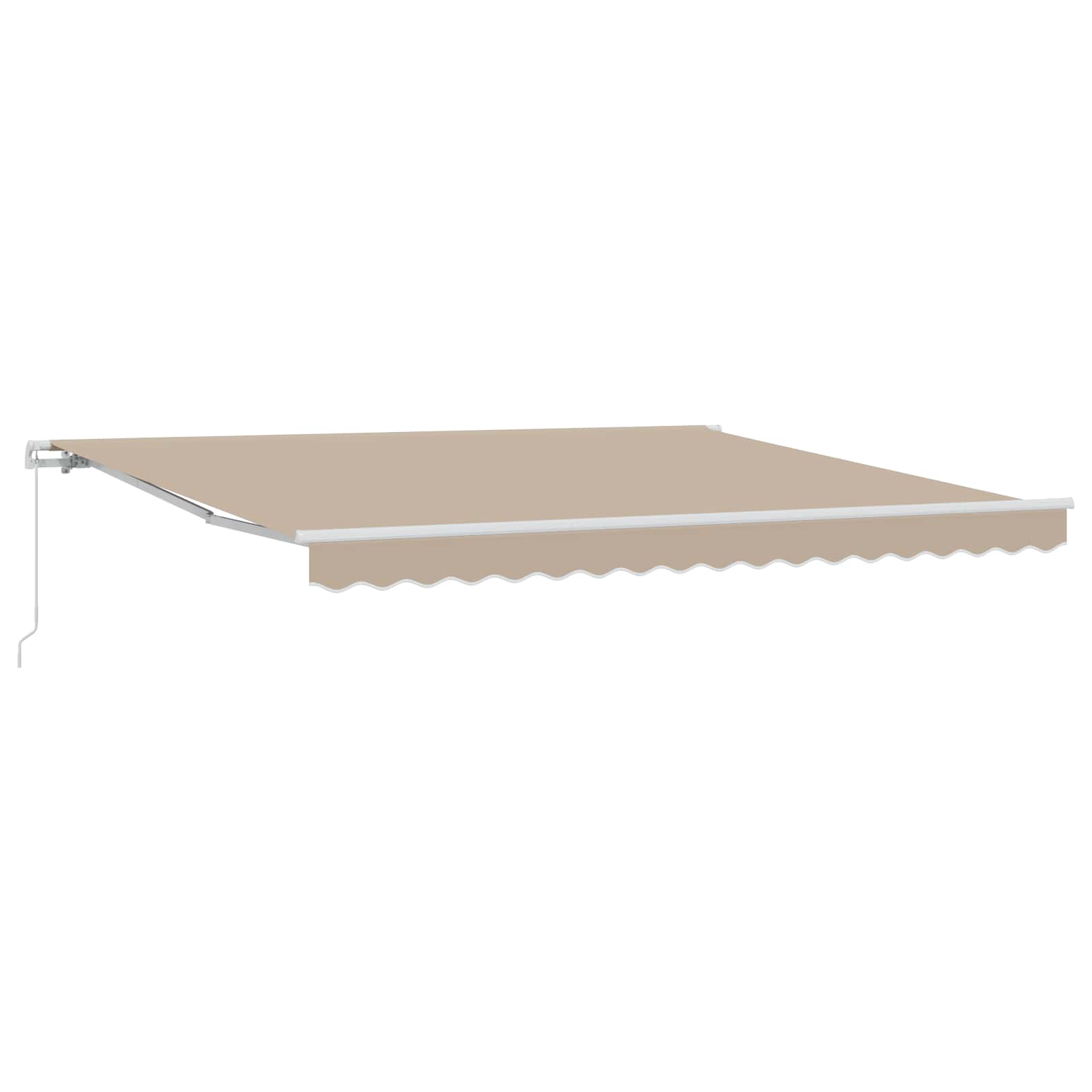 Tenda retrattile Beige 400 × 300 cm Poliestere e Alluminio