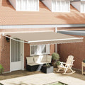 Tenda retrattile Beige 400 × 300 cm 100% Poliestere e Alluminio
