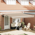 Tenda retrattile Beige 400 × 300 cm Poliestere e Metallo