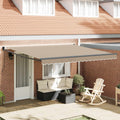 Tenda retrattile Beige 400 × 300 cm 100% Poliestere e Alluminio