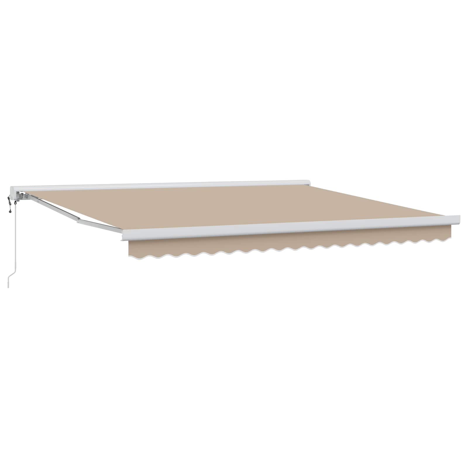 Tenda retrattile Beige 400 × 300 cm Tessuto e Metallo
