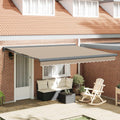 Tenda retrattile Beige 400 × 300 cm Tessuto e Metallo