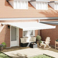 Tenda retrattile Bianco 400 × 300 cm Tessuto e Alluminio