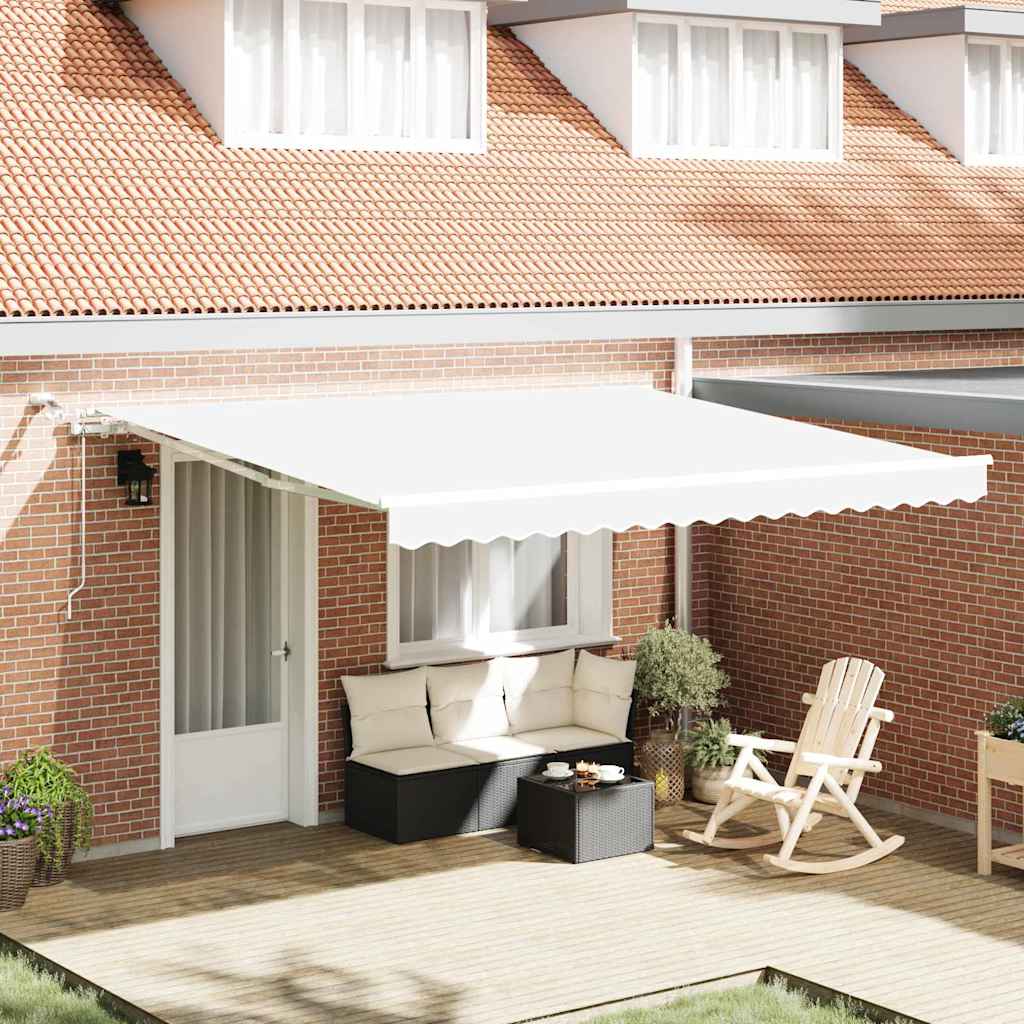 Tenda retrattile Bianco 400 × 300 cm Poliestere