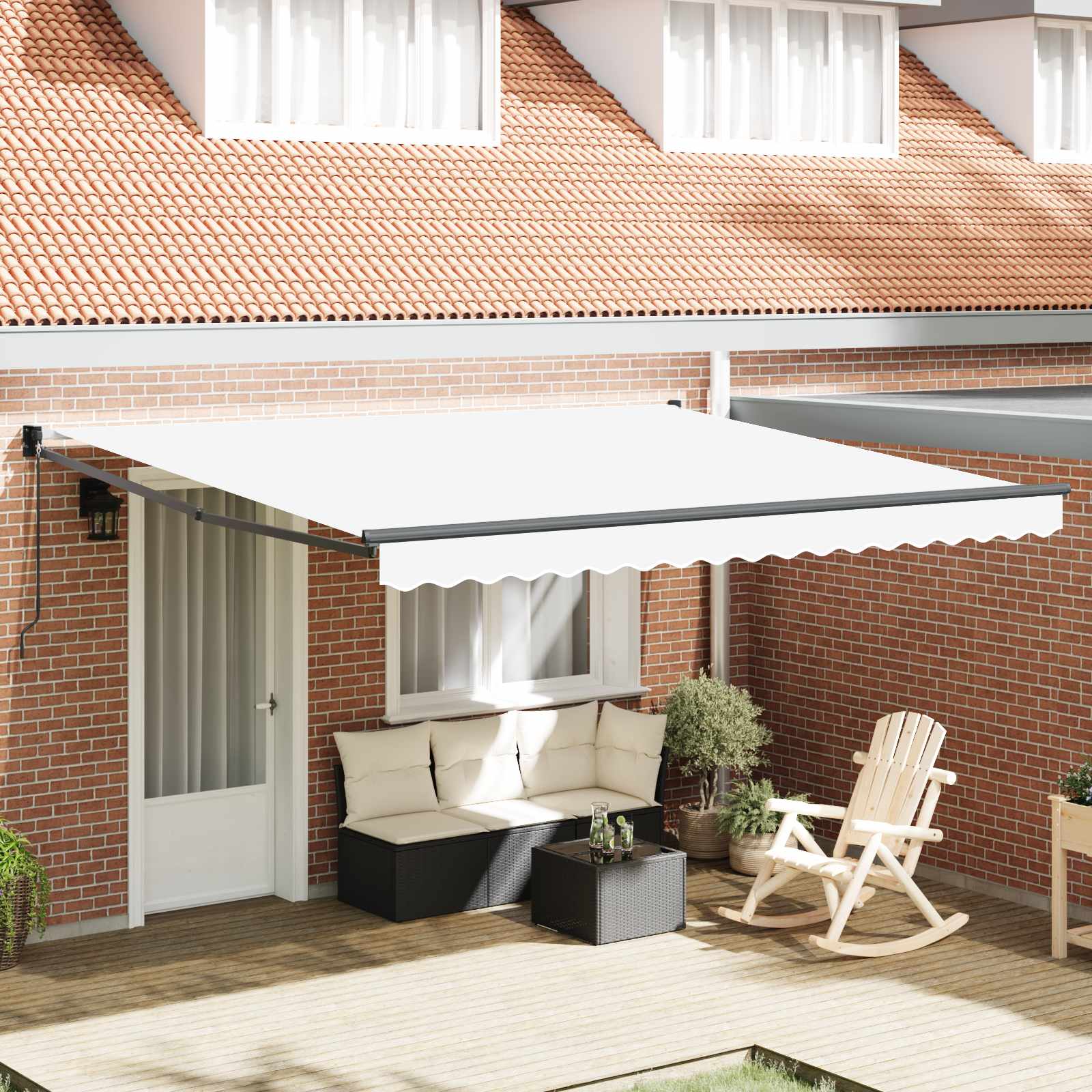 Tenda retrattile Bianco 400 × 300 cm