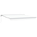 Tenda retrattile Bianco 400 × 300 cm Tessuto e Metallo