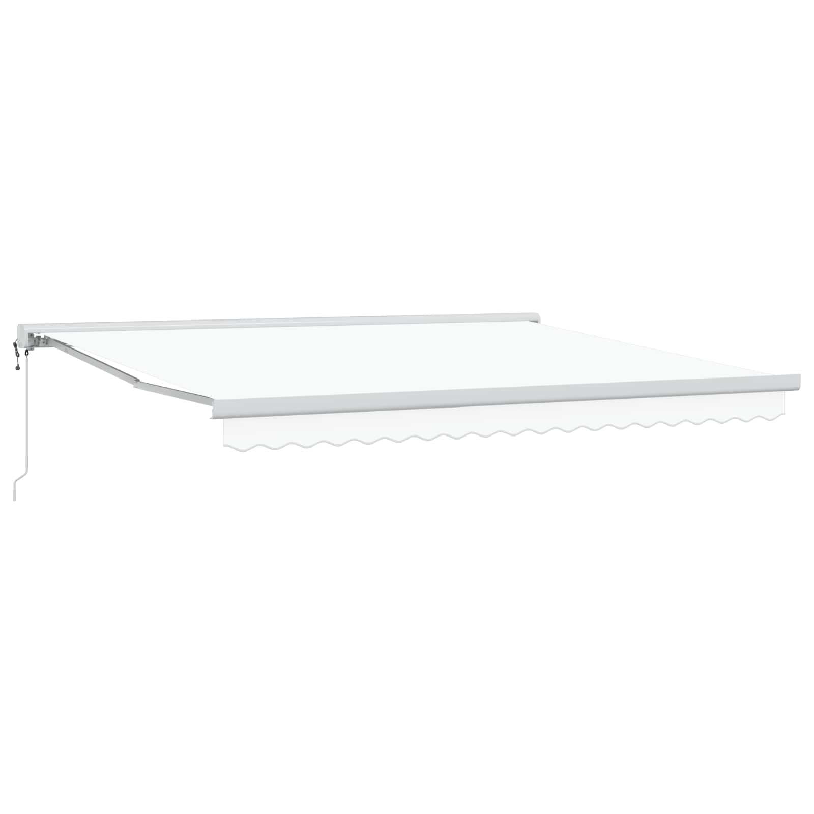 Tenda retrattile Bianco 400 × 300 cm Tessuto e Metallo