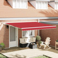 Tenda retrattile Rosso 400 × 300 cm Poliestere