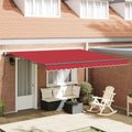 Tenda retrattile Rosso 400 × 300 cm Poliestere e Alluminio