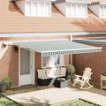 Tenda retrattile Verde e Bianco 400 × 300 cm
