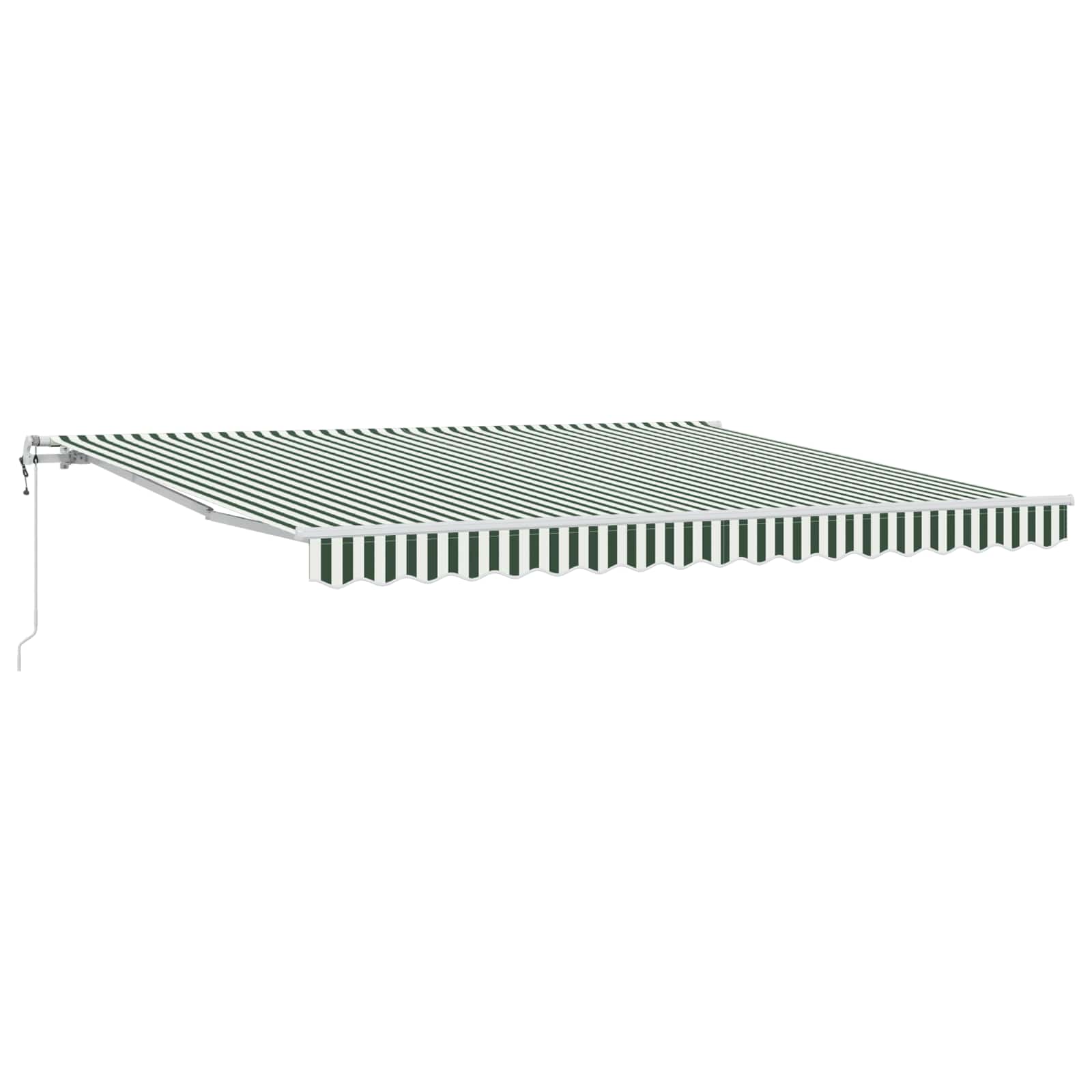 Tenda retrattile Verde e Bianco 400 × 300 cm