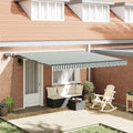 Tenda retrattile Verde e Bianco 400 × 300 cm