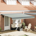 Tenda retrattile Verde e Bianco 400 x 300 x 165 cm