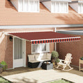 Tenda retrattile Arancione e Marrone 400 × 350 cm Poliestere