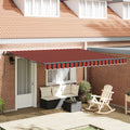 Tenda retrattile arancione e marrone 400 × 350 cm