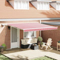 Tenda retrattile Rosso e Bianco 400 × 300 cm