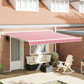 Tenda retrattile Rosso e Bianco 400 × 350 cm