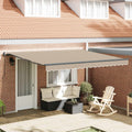 Tenda retrattile Beige 400 × 350 cm Poliestere e Alluminio
