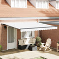 Tenda retrattile Bianco 400 × 350 cm Poliestere e Alluminio